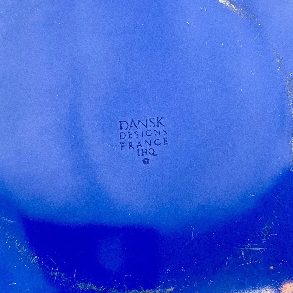Vintage Dansk‎ Kobenstyle Cast Iron Skillet, Royal Blue Enamel